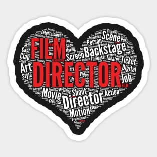 Filmmaker Film Director Heart Filming Filmmaking graphic Sticker